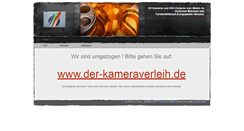 Desktop Screenshot of kameraverleih.25frames.de